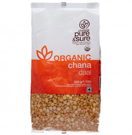 Pure & Sure Organic Chana Daal   Pack  500 grams